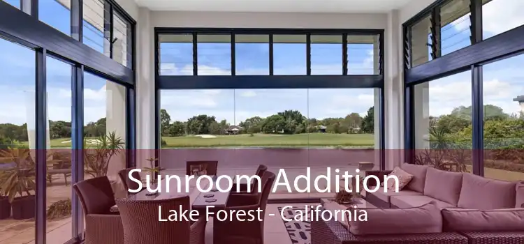 Sunroom Addition Lake Forest - California